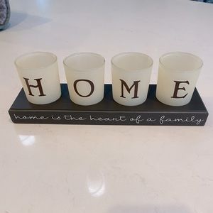 Tea Lite HOME candle decor
